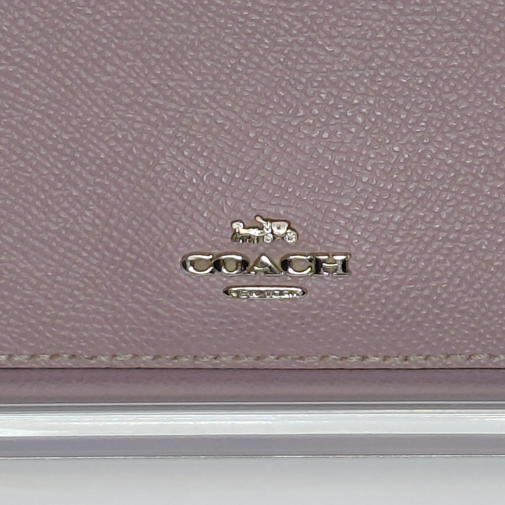 Coach Leather Purple Long Zip Around Wallet - Picture 2 of 13